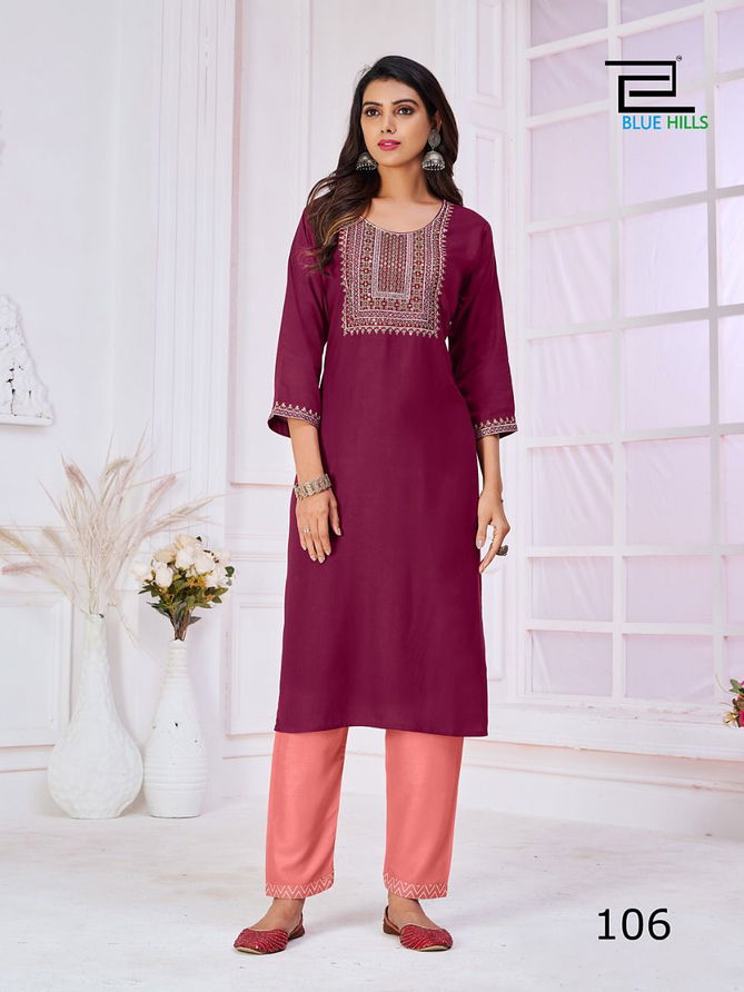 Blue Hills College Girl 1 Embroidery Wholesale Kurti Collection
